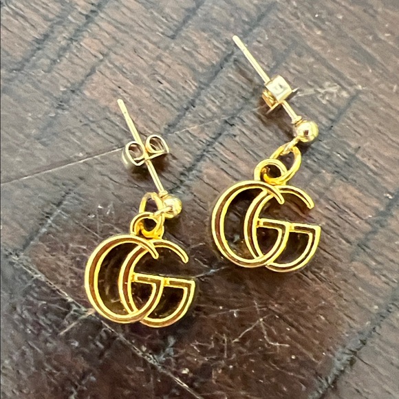 Gucci Jewelry - Gold GG stamped Gucci Dangle Earrings